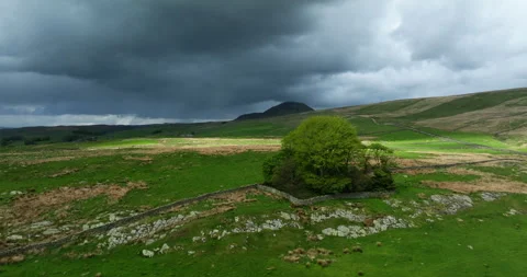 Dark clouds over Pen Y Ghent Stock Footage 336960849