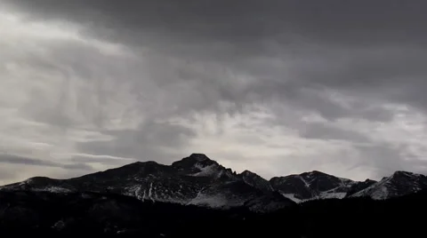 Dark Clouds Over the Rocky Mountains Stockbeeldmateriaal 6418295