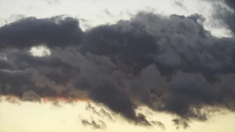 Dark clouds pass quickly in the sky Video stock 136627494