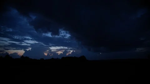 Dark Clouds Passing Overhead, a Beautiful Morning Time Lapse Stock Footage 96752611