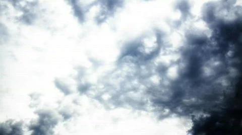 Dark clouds passing ridge Stock Footage 581266