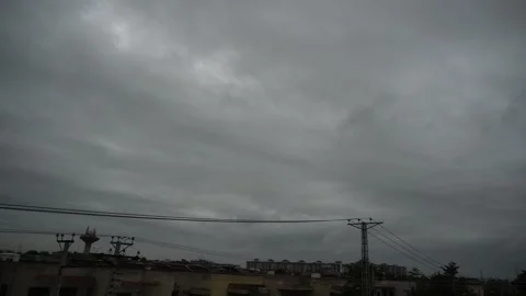 Dark Clouds in Rainy Weather Stock Footage 245564713
