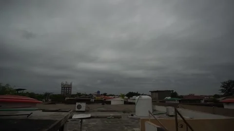 Dark Clouds in Rainy Weather Stock Footage 245564741