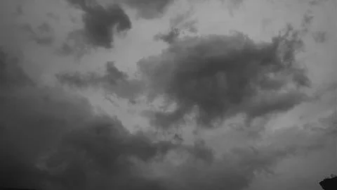 Dark clouds in the sky close view Stock Photos