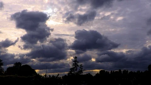 Dark clouds in the sky Stock Footage 118044200