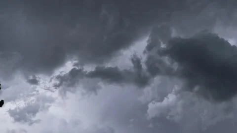 Dark clouds in the sky Video stock 148372055