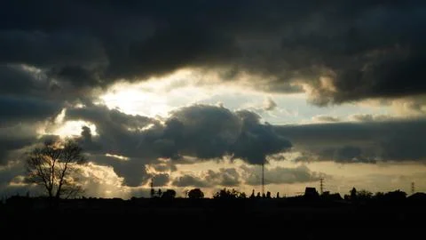 Dark clouds in the sky Stock Photos