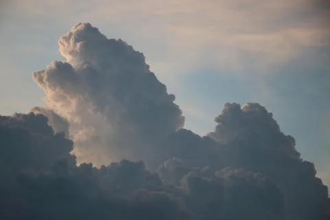 Dark clouds on the sky before thunder storm coming Stock Photos