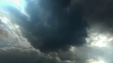 Dark clouds slowly float Stock Footage 75734210