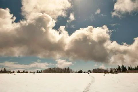 Dark clouds with snow Stock Photos