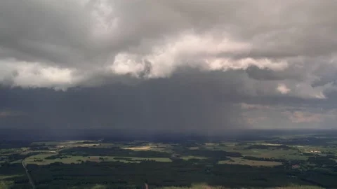 Dark clouds. A storm is approaching. Aerial view Stock Footage 205064315