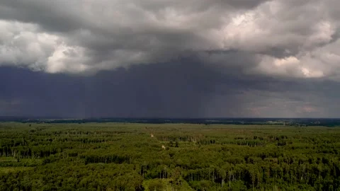 Dark clouds. A storm is approaching. Aerial view Stock Footage 205064316