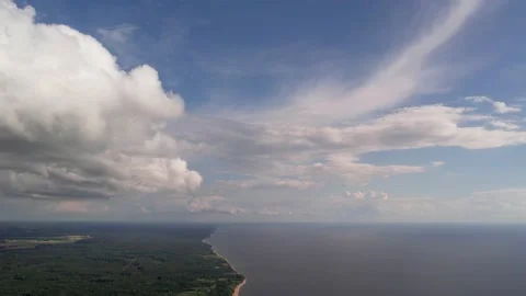 Dark clouds. A storm is approaching. Aerial view Stock Footage 205064319