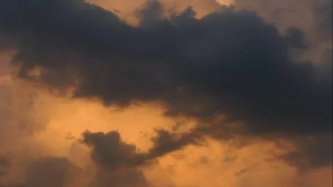 Dark clouds at sunset Stock-Footage 245972053