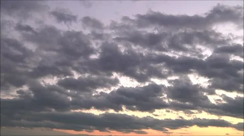 Dark Clouds at sunset timelapse 32x Stock Footage 43209101