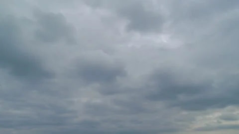 Dark clouds before thunder storm coming. Dramatic cloudy rainy sky. Time lapse. Stock Footage 194115799
