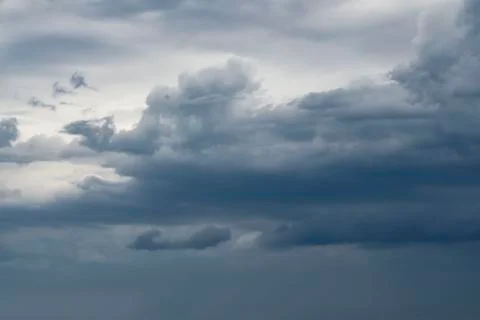 Dark Clouds before thunderstorm, Cloudy Sky Stock Photos