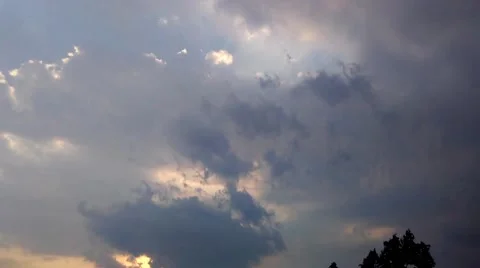 Dark Clouds time lapse Stock Footage 48695593