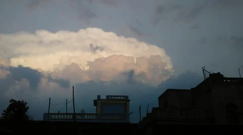 Dark Clouds time lapse Stock Footage 49215558