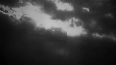 Dark clouds time lapse with rays in 4k UHD footage Stock Footage 146347165