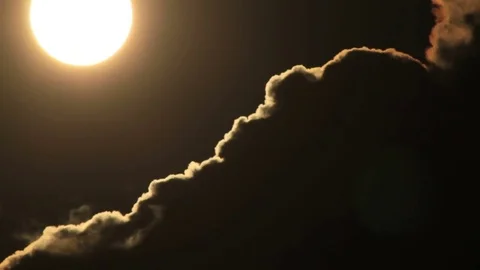 Dark clouds under bright sun Stock Footage 84723960