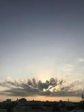 The dark clouds view before sunrise Stock Photos