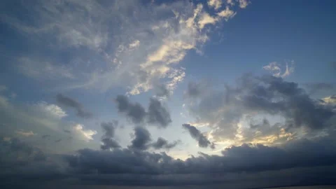 Dark Clouds, White Clouds, Blue Sky Stock Footage 182267738