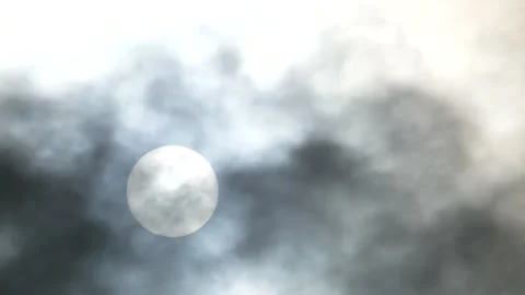 Dark clouds, white sun, mystical sunlight, sunrise - sky background - Time Lapse Stock Footage 154635728