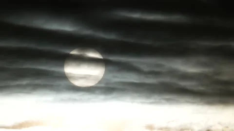 Dark clouds, white sun, mystical sunlight, sunrise - sky background - Time Lapse Stock Footage 154752018