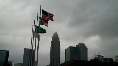 Dark Clouds &amp; Wind over Charlotte, NC Video stock 20581864
