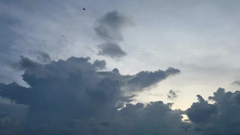 Dark cloudy clouds time lapse background Stock Footage 301995411