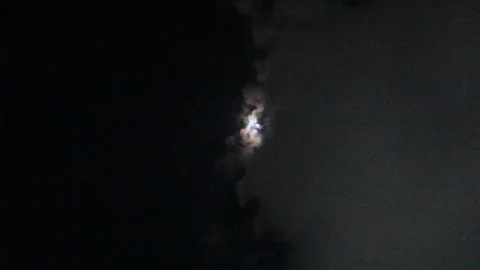 Dark Cloudy Moon, Night Sky Vidéo 341748778