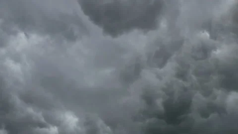 Dark cloudy sky background before storm. terrible cloudscape predict heavy rain. Stock Footage 202462222