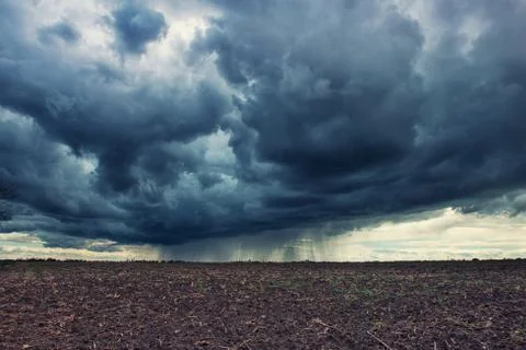 Dark cloudy sky Stock Photos
