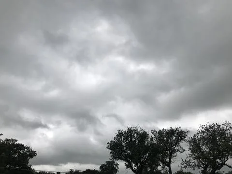 The dark cloudy sky Stock Photos