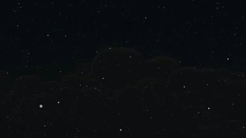 A dark cloudy sky with stars in movement Stock Footage 295463048