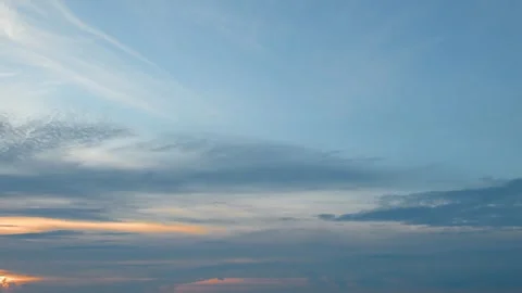 Dark cloudy sky at sunset Stock Footage 341317078