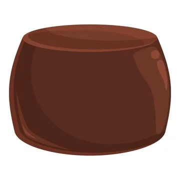 Dark cocoa icon cartoon vector. Candy piece Stock Illustration