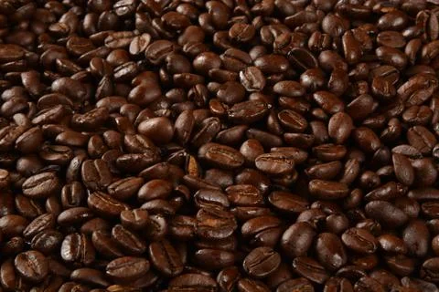 Dark coffee bean background Stock Photos