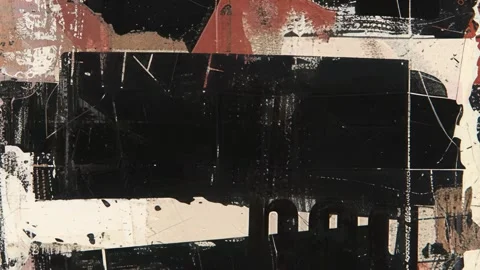 Dark Collage Block Grunge Background Seamless Loop 스톡 동영상 328388093