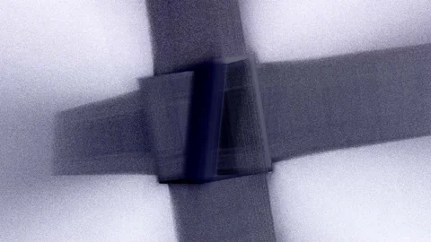 Dark Collapsing Noise Pattern Forming Flag Bars to Square Center Stock Footage 139715048