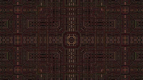 Dark Color Complex Geometric Tech Pattern Background Loop Stock Footage 197070405