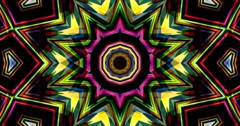 Dark Color Pixels Abstract Pattern Kaleidoscope Symmetric Mandala 스톡 일러스트