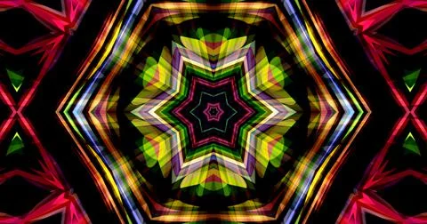 Dark Color Pixels Abstract Pattern Kaleidoscope Symmetric Mandala 스톡 일러스트