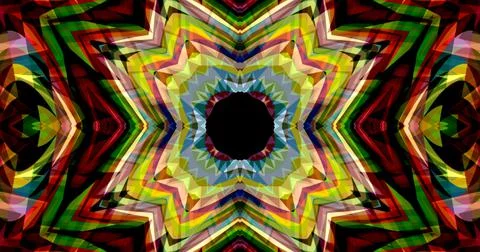 Dark Color Pixels Abstract Pattern Kaleidoscope Symmetric Mandala 스톡 일러스트