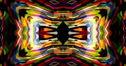 Dark Color Pixels Abstract Pattern Kaleidoscope Symmetric Mandala 스톡 일러스트