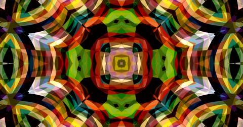 Dark Color Pixels Abstract Pattern Kaleidoscope Symmetric Mandala 스톡 일러스트