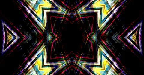 Dark Color Pixels Abstract Pattern Kaleidoscope Symmetric Mandala 스톡 일러스트