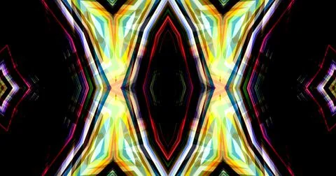 Dark Color Pixels Abstract Pattern Kaleidoscope Symmetric Mandala Stock Illustration