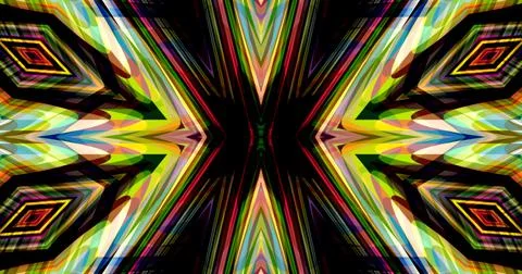 Dark Color Pixels Abstract Pattern Kaleidoscope Symmetric Mandala Ilustração Stock